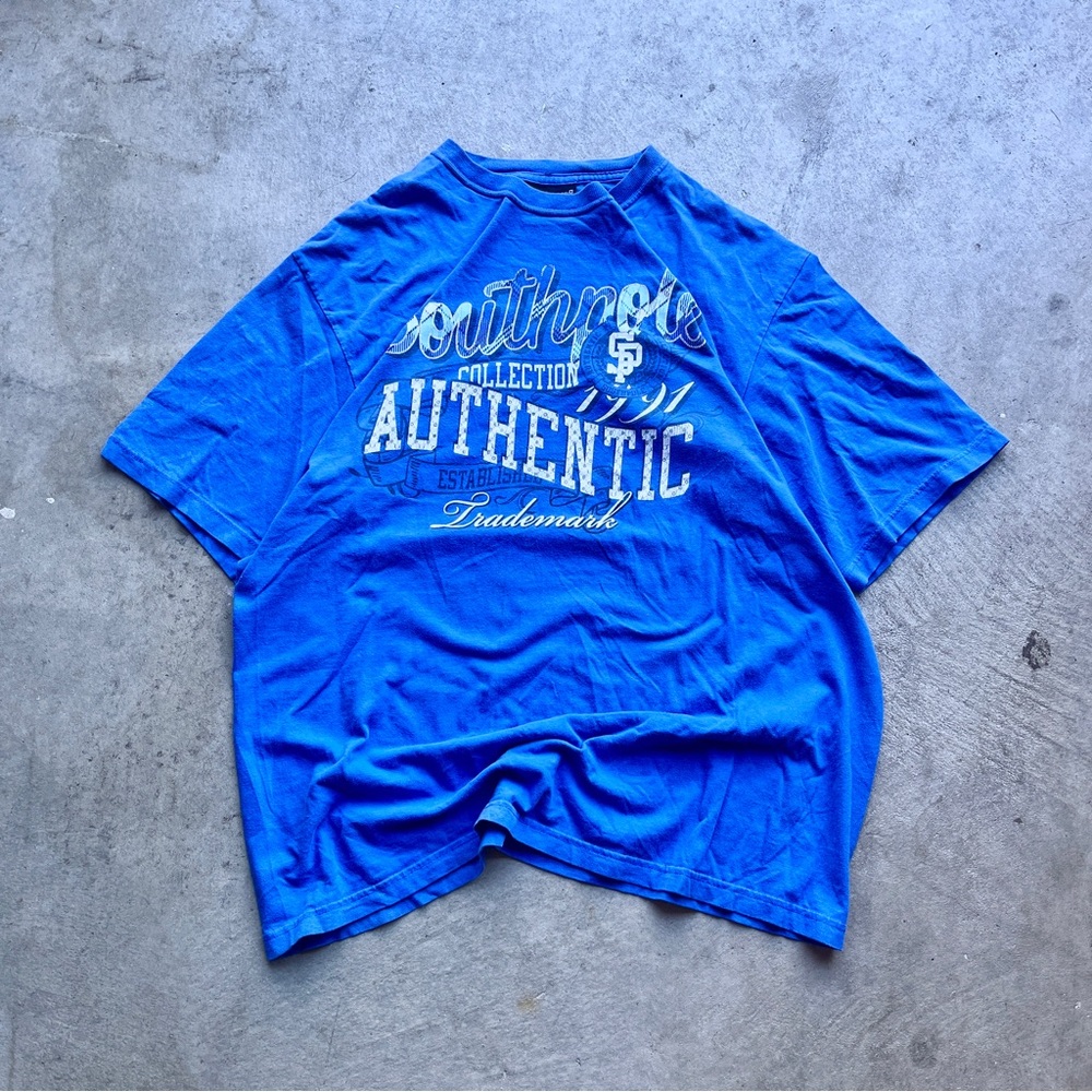 Vintage Y2K Southpole Big Graphic Blue T Shirt